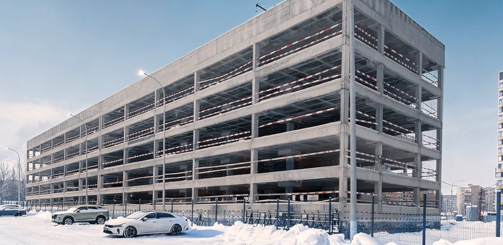 В квартале «Новое Медведково» готов монолит паркинга